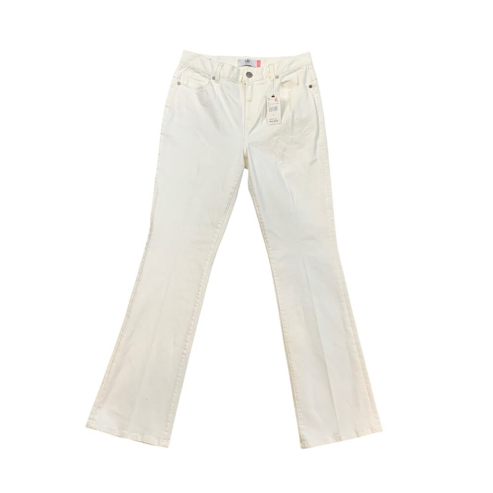 Cabi Jeans Womens 4 White 5th Avenue Bootcut Mid Rise Denim Stretch Pockets